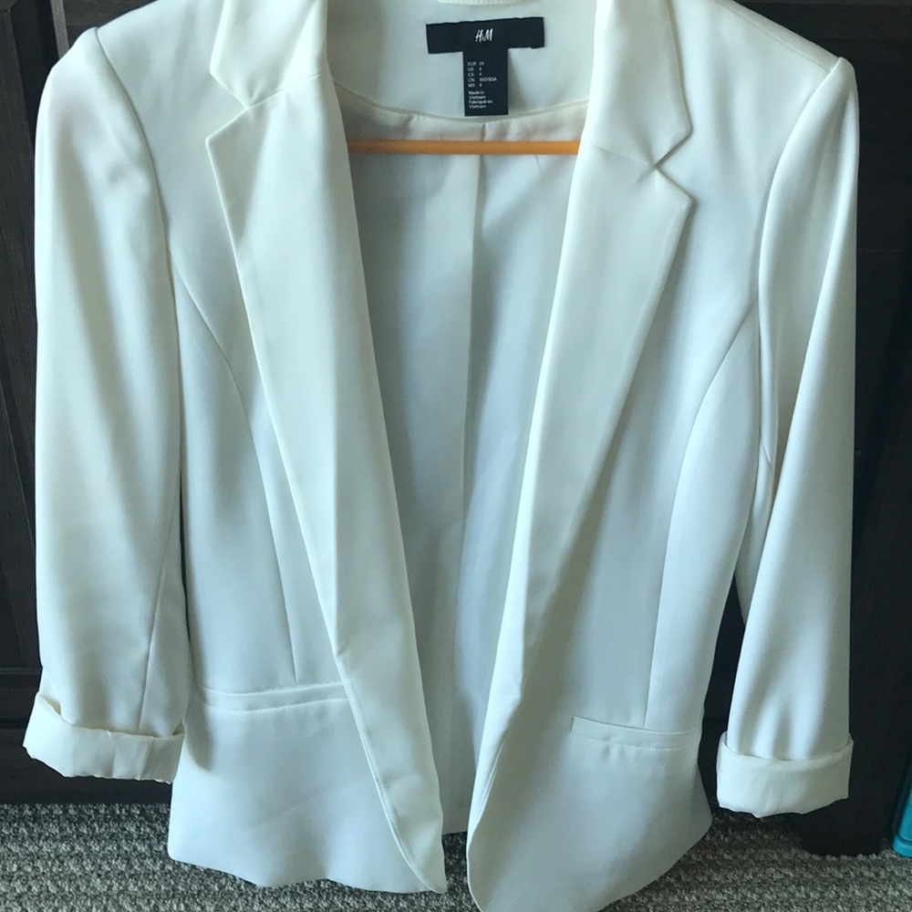 H&M cream blazer